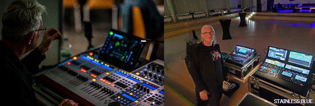 STAINLESS BLUE - Tontechniker Stainless-Christian am Mischpult im Saal