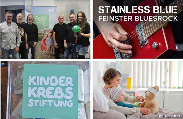 STAINLESS BLUE sammelt bei jedem Konzert Spenden f&uuml;r die Deutsche Kinderkrensstiftung
